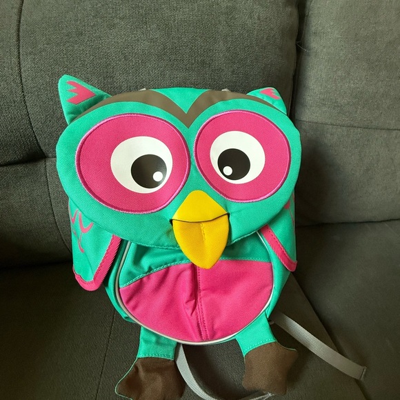 Affenzahn Owl Teal and Pink Mini Backpack - Picture 4 of 8